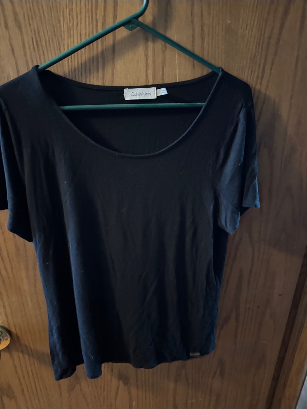 Calvin Klein Black Scoop Neck Short-Sleeve Tee